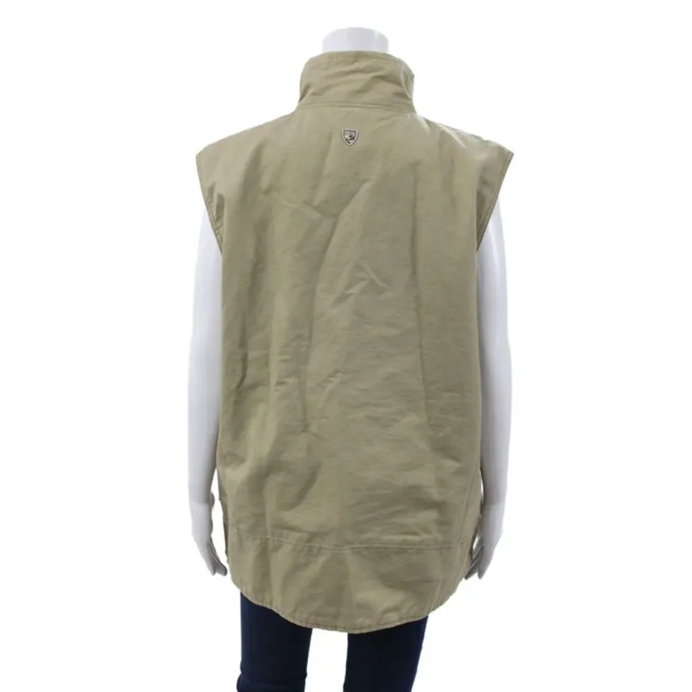 Kuhl Mens Vest Beige Cotton Zip Outdoor Fall Size XL